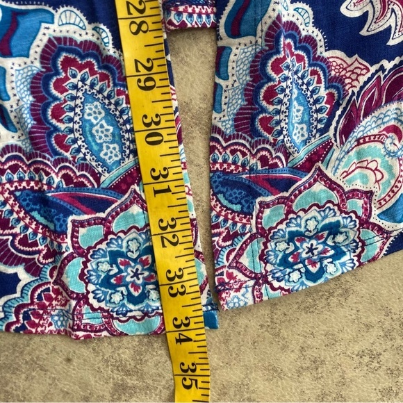 Chico’s 2 The Ultimate Tee Cardigan Paisley Print Open Front Womens Size Large - Picture 8 of 12